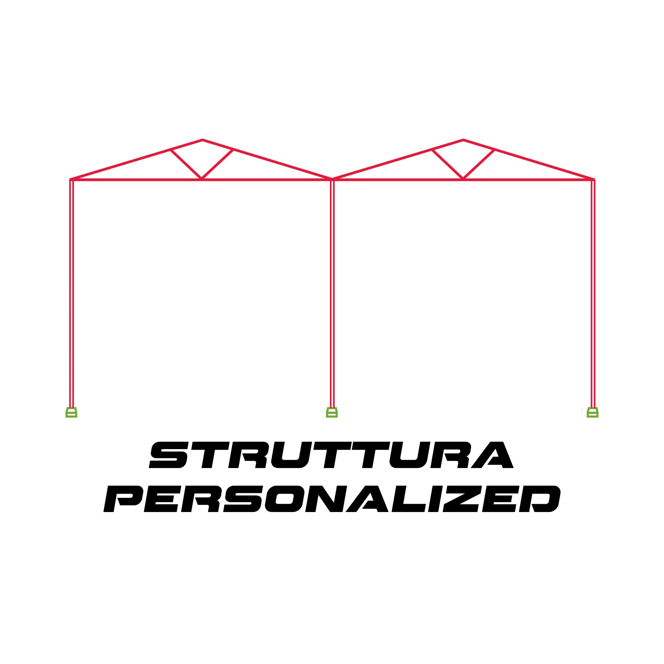 Struttura antigrandine 16 auto PERSONALIZZATA concessionaria — M Italia
