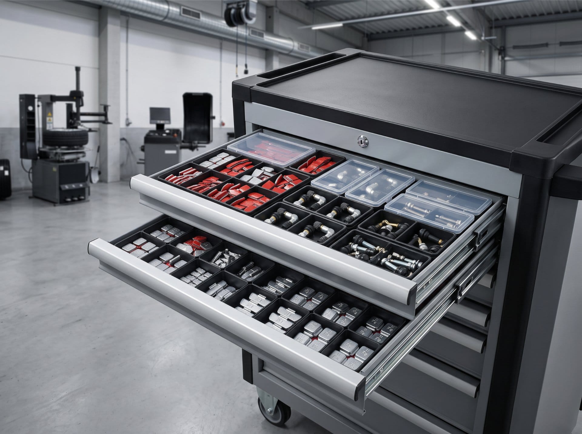 Pesi a clip bilanciatura ruote acciaio zinco assortimento officina gommista professionale M Italia